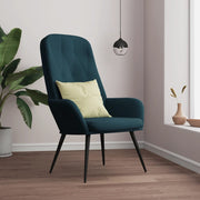 Relaxstoel fluweel blauw 70x77x98 cm