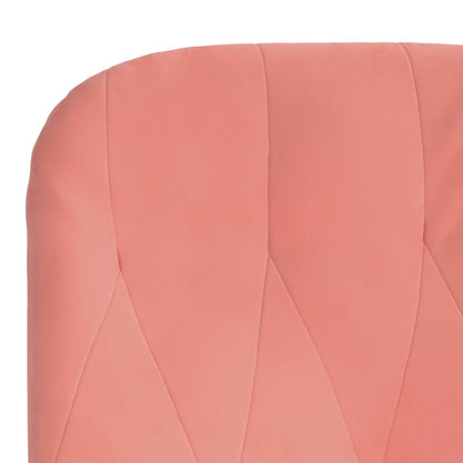 Relaxstoel Fluweel Roze Zonder voetensteun