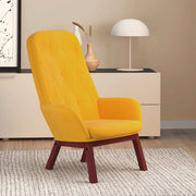 Relaxstoel fluweel 70x77x98 cm mosterdgeel