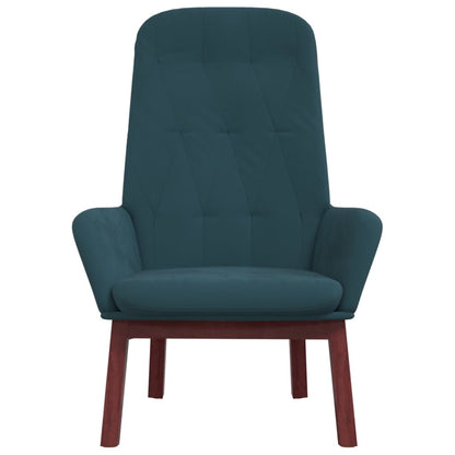 Relaxstoel fluweel blauw