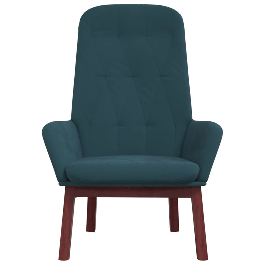 Relaxstoel fluweel blauw