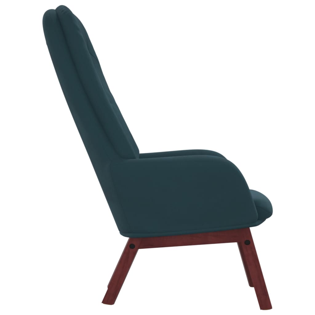Relaxstoel fluweel blauw
