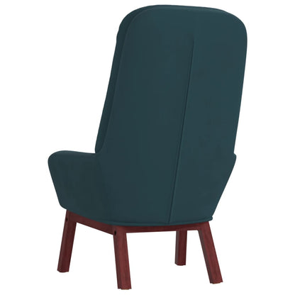Relaxstoel fluweel blauw