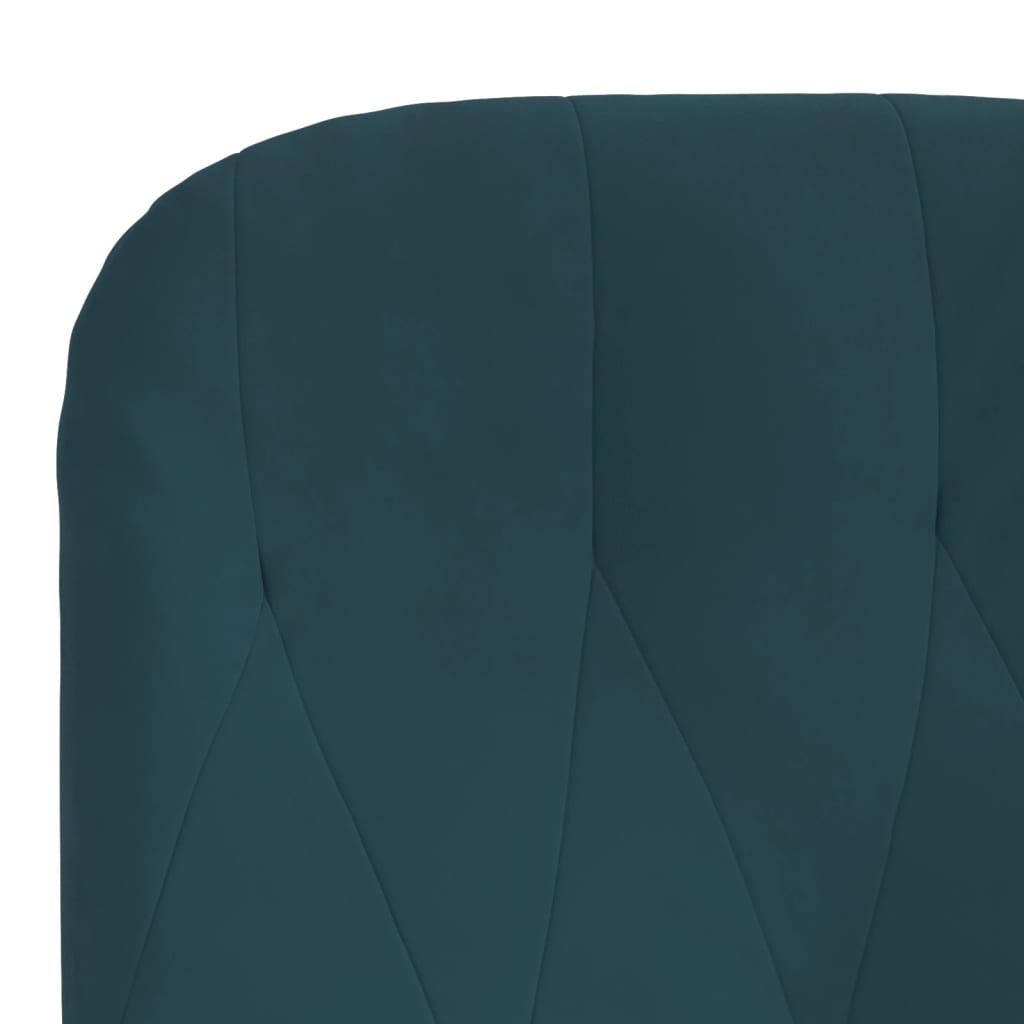 Relaxstoel fluweel blauw
