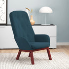 Relaxstoel fluweel blauw 70x77x98 cm