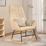 Rocking chair fabric cream-coloured