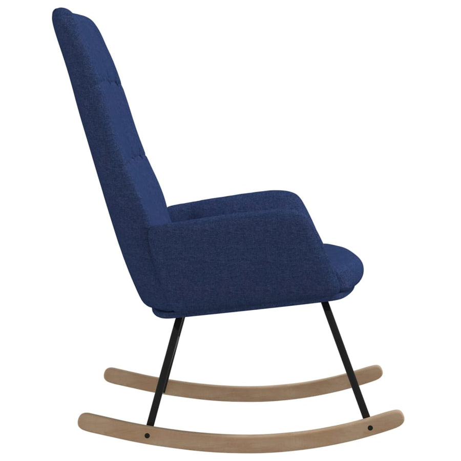Schommelstoel Stof Blauw
