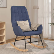 Rocking chair fabric blue