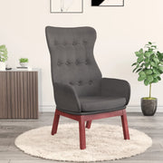 Relaxstoel stof donkergrijs 70x77x94 cm
