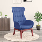 Relaxstoel stof blauw 70x77x94 cm