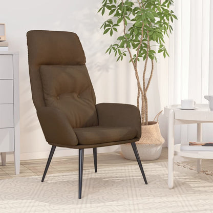 Relaxstoel kunstsuède bruin