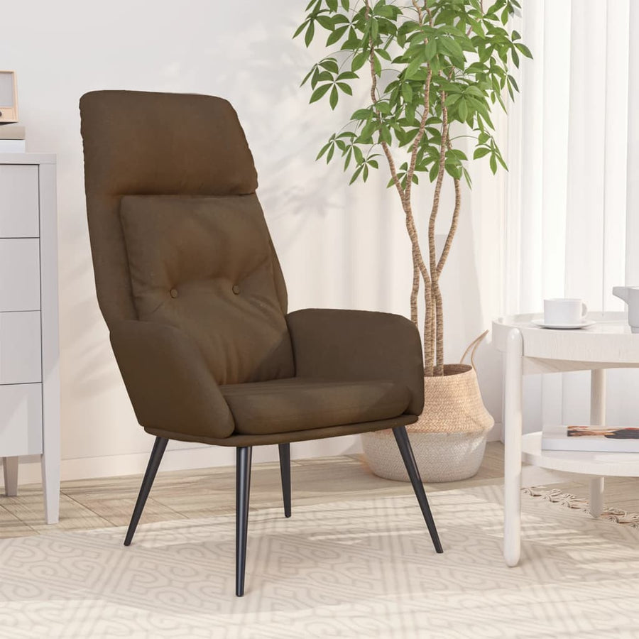 Relaxstoel kunstsuède bruin