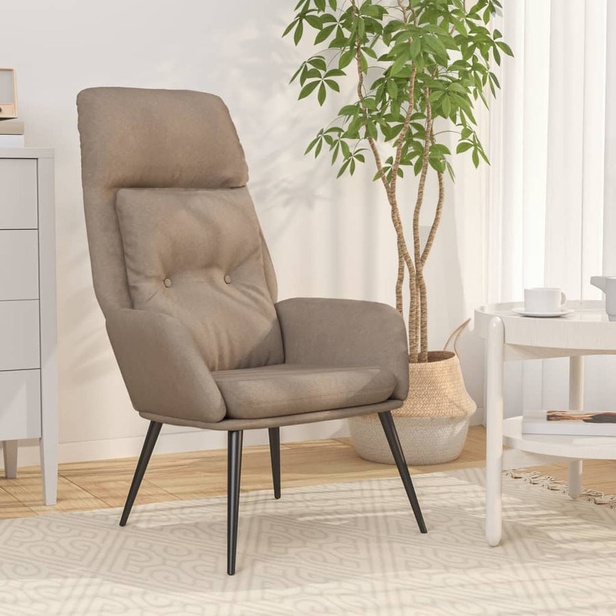 Relaxstoel kunstsuède taupe