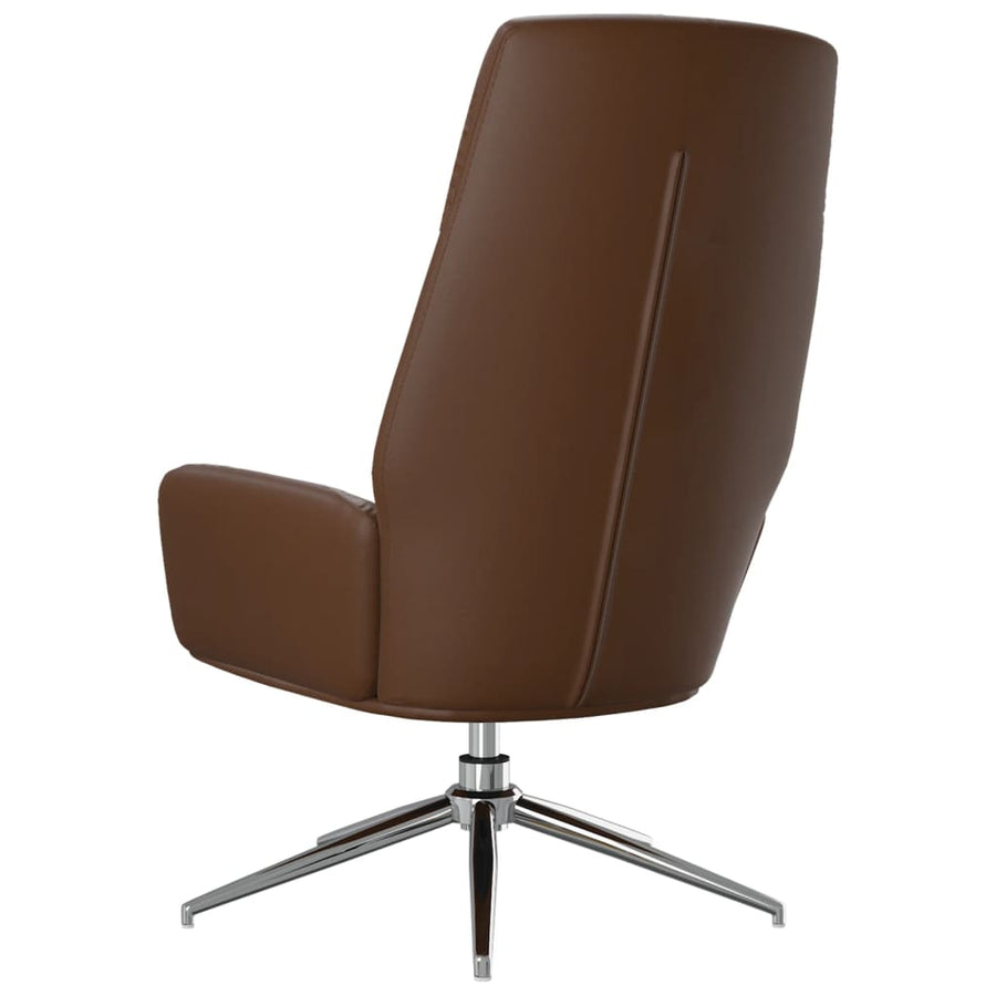 Relaxstoel echt leer bruin