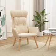 Relaxstoel stof crèmekleurig 70x77x94 cm