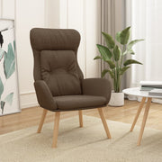 Relaxstoel stof bruin 70x77x94 cm