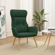 Relaxstoel stof donkergroen 70x77x94 cm