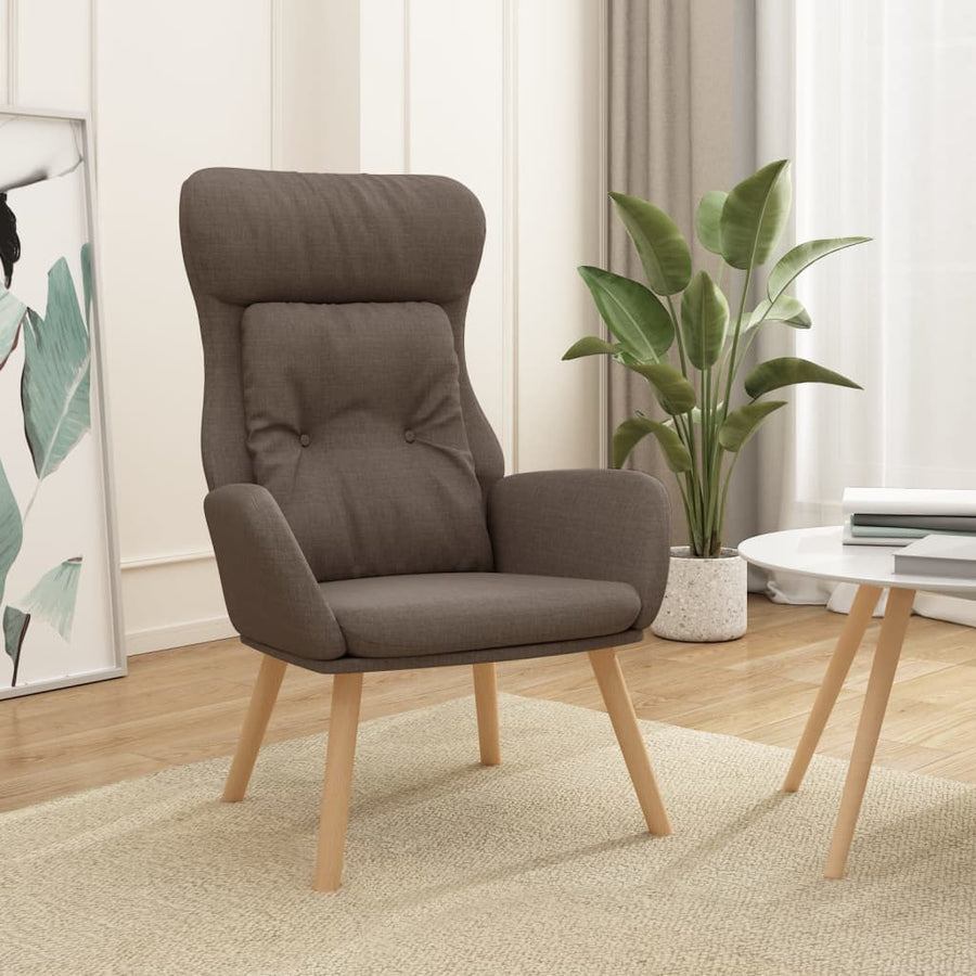 Relaxstoel stof taupe