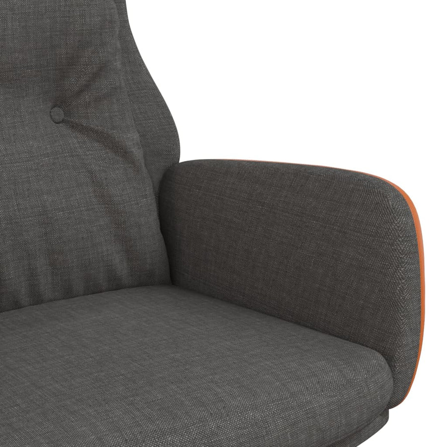 Relaxstoel stof en PVC donkergrijs