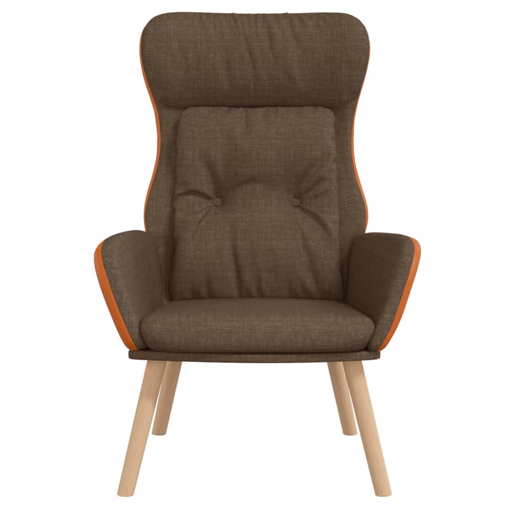 Relaxstoel stof en PVC bruin