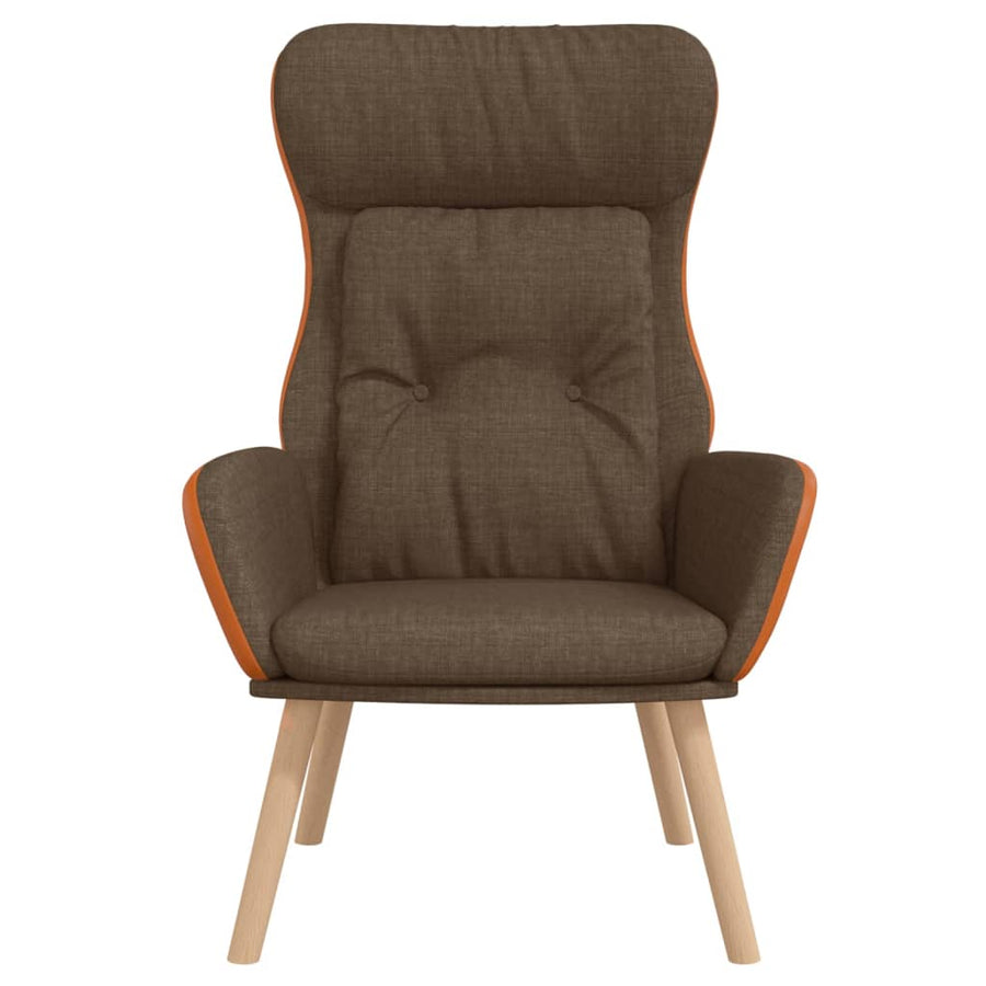 Relaxstoel stof en PVC bruin