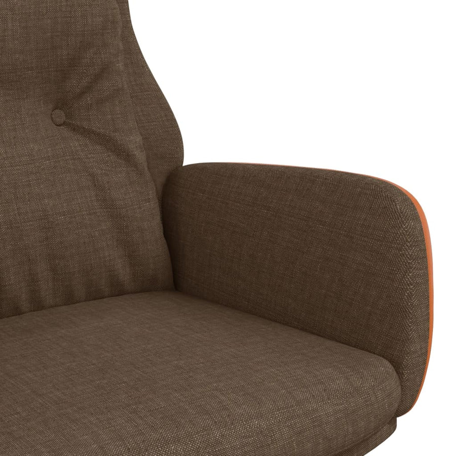 Relaxstoel stof en PVC bruin
