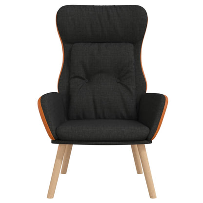Relaxstoel Stof En Pvc Zwart Zonder voetensteun