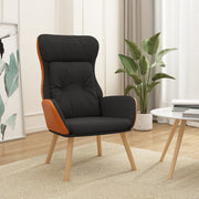 Relaxstoel zwart 70x77x94 cm stof en PVC