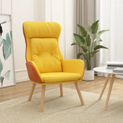 Relaxstoel 70x77x94 cm stof en PVC mosterdgeel