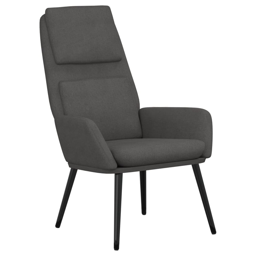Relaxstoel stof donkergrijs 1 Donkergrijs