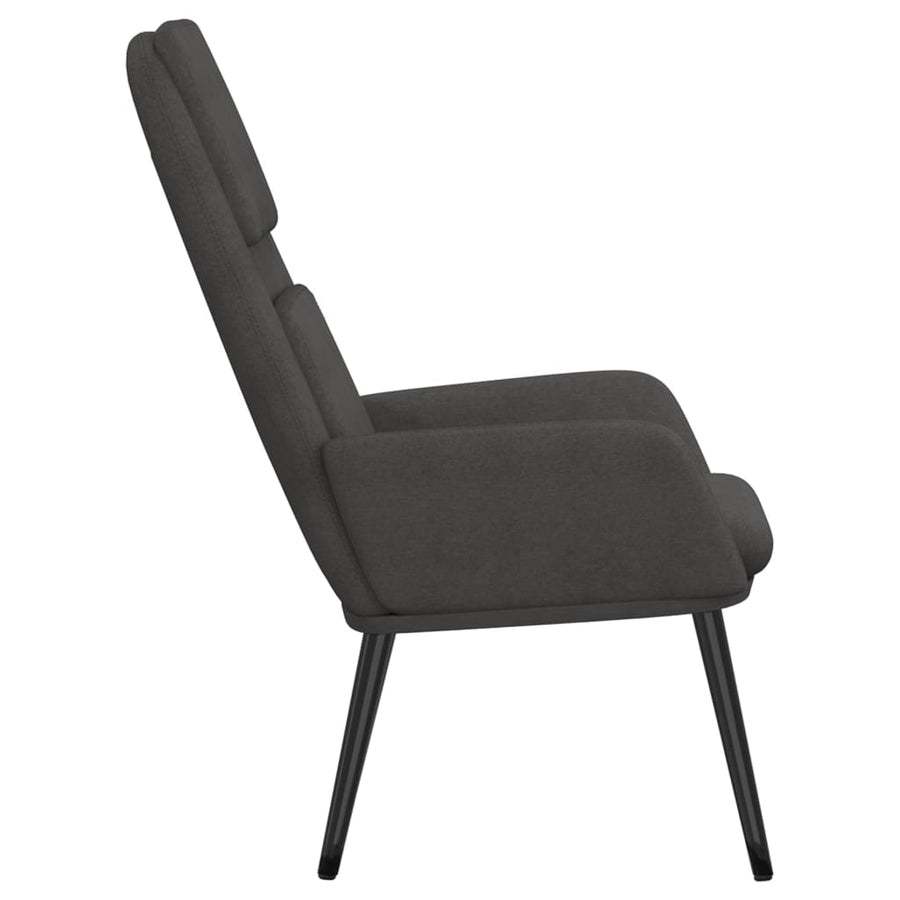 Relaxstoel stof donkergrijs 1 Donkergrijs