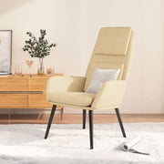 Relaxstoel stof crème 70x77x98 cm