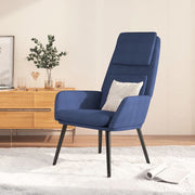Relaxstoel stof blauw 70x77x98 cm