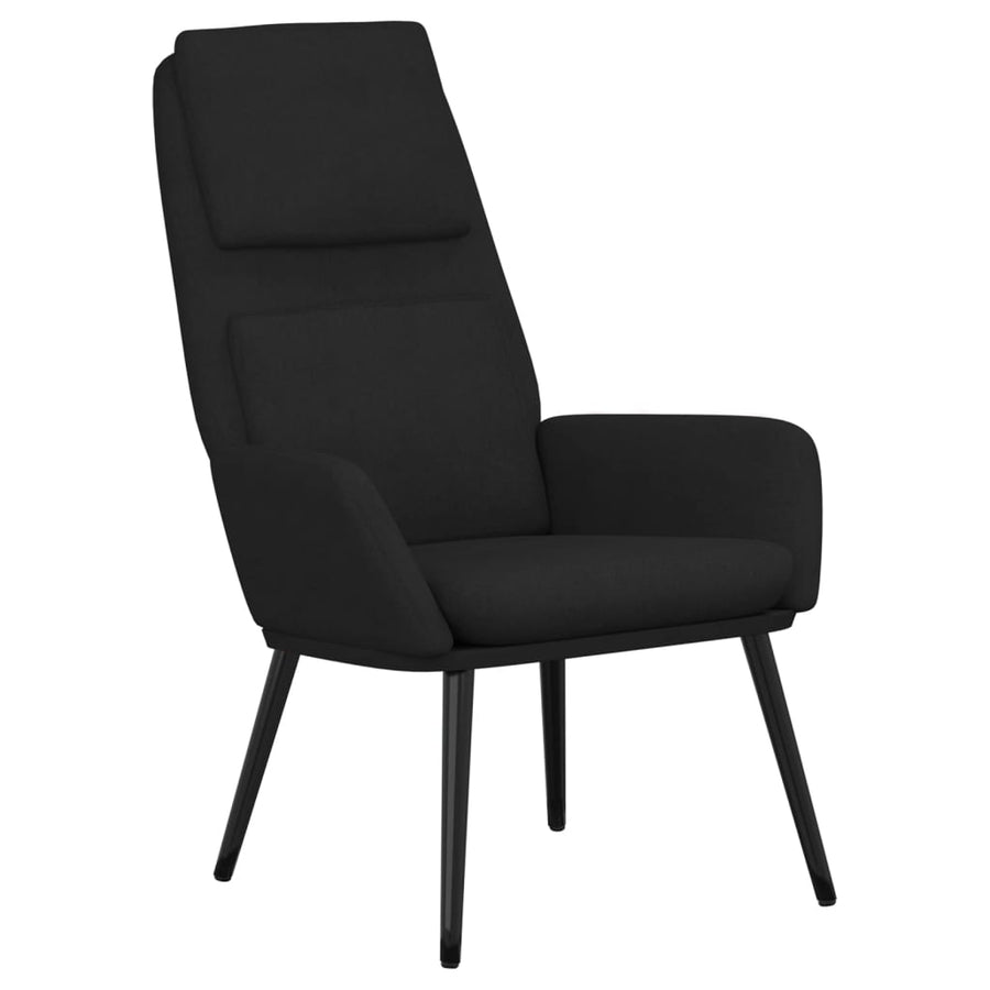 Relaxstoel Stof Zwart 1 Zonder voetensteun