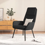 Relaxstoel stof zwart 70x77x98 cm