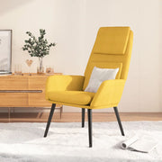 Relaxstoel stof mosterdgeel 70x77x98 cm
