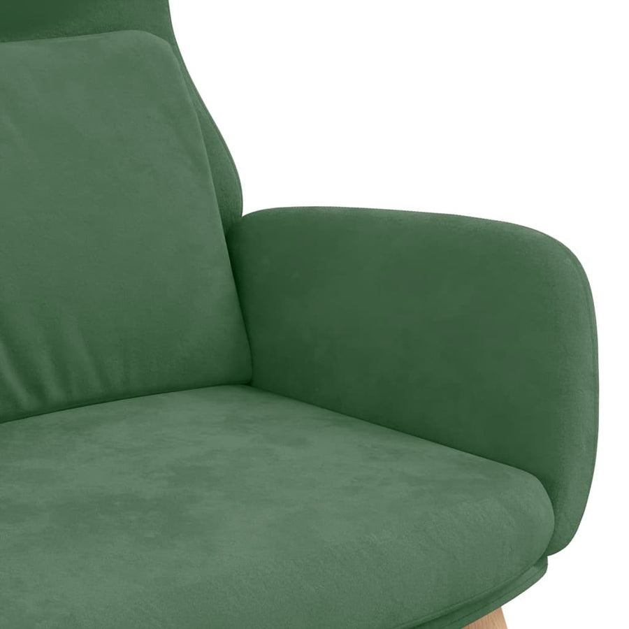 Relaxstoel fluweel lichtgroen