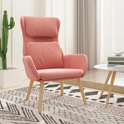 Relaxstoel fluweel roze 70x77x98 cm