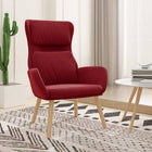 Relaxstoel fluweel wijnrood 70x77x98 cm