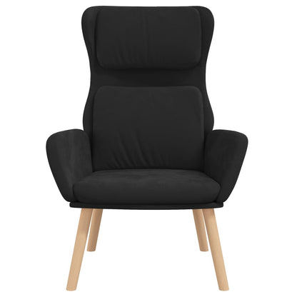 Relaxstoel Fluweel Zwart