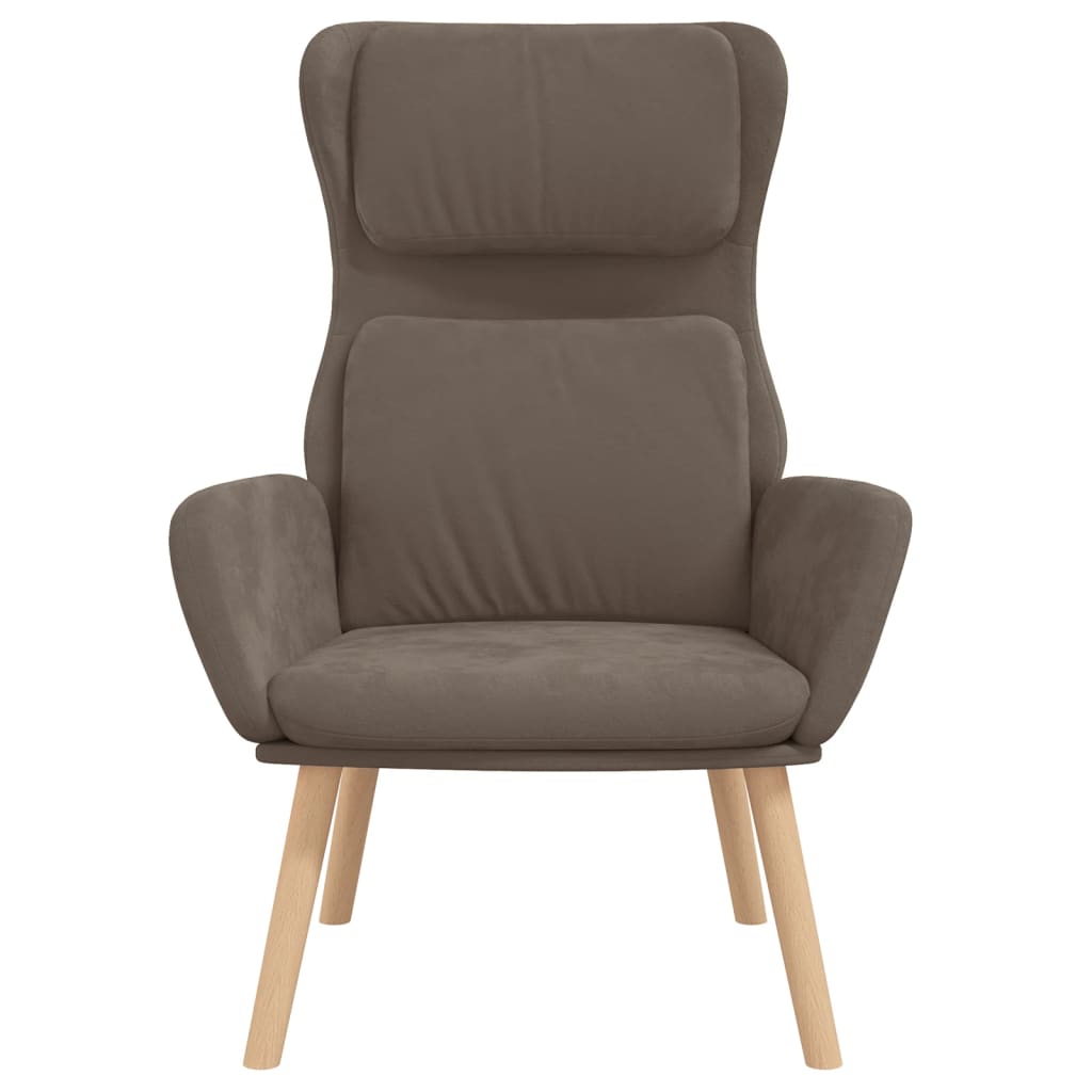 Relaxstoel Fluweel Bruin 1 Zonder voetensteun