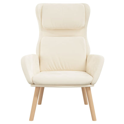 Relaxstoel Fluweel Crèmewit