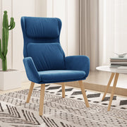 Relaxstoel fluweel blauw 70x77x98 cm