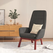 Relaxstoel donkergrijs stof 70x77x94 cm