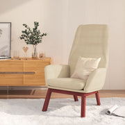 Relaxstoel stof crèmekleurig 70x77x94 cm