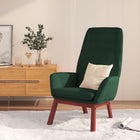 Relaxstoel stof donkergroen 70x77x94 cm