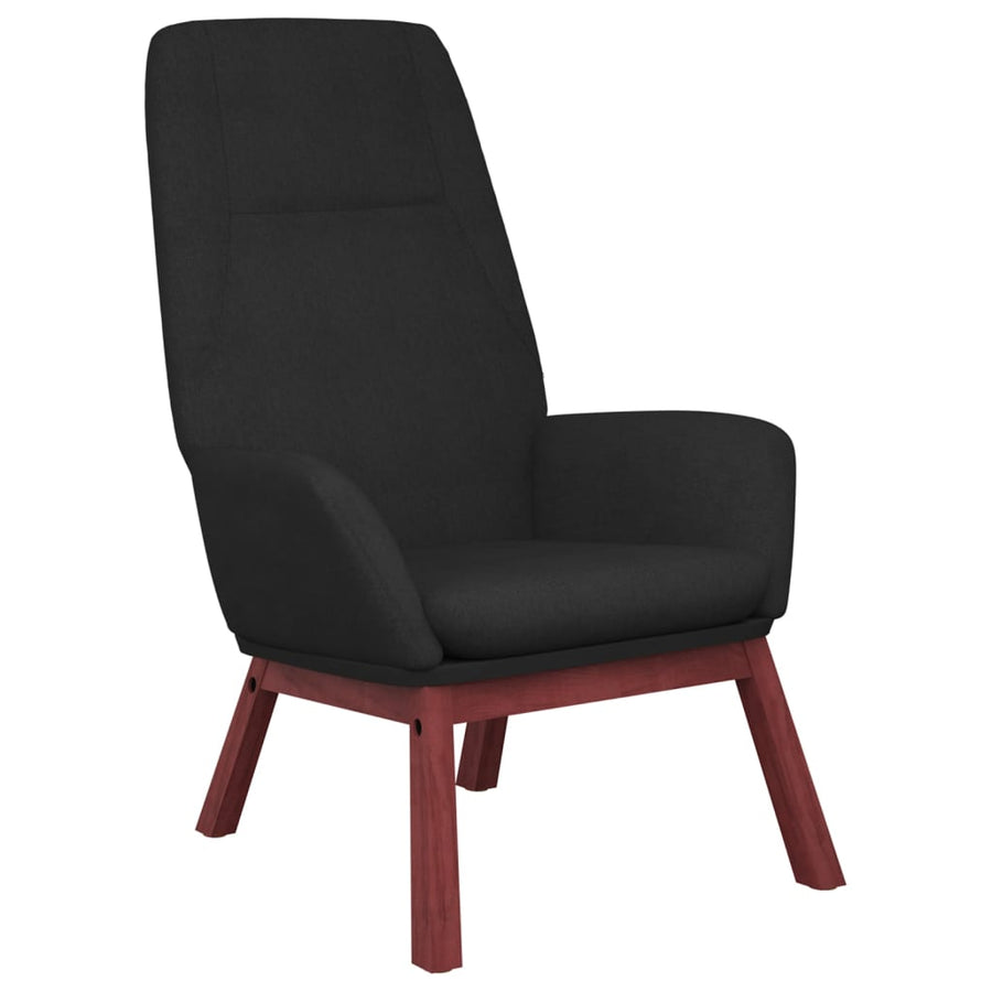 Relaxstoel stof zwart Zwart