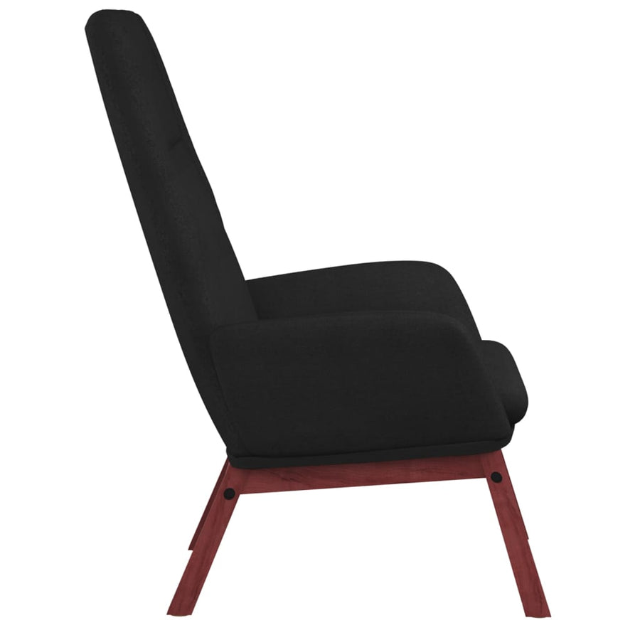 Relaxstoel stof zwart Zwart