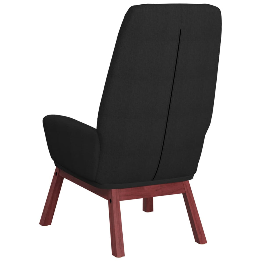 Relaxstoel stof zwart Zwart