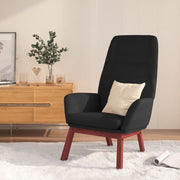 Relaxstoel stof zwart 70x77x94 cm